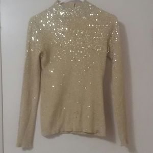 ONCE 1 AGAIN GOLD WOMEN SWEATER BLOUSE